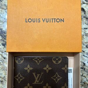 Louis Vuitton Monogram Money Clip in Brown and Gold